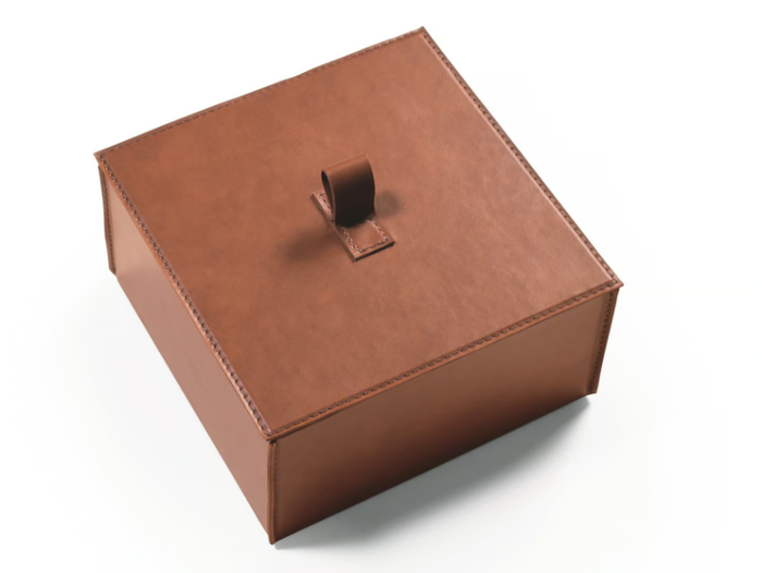 TREASURE NA40 - Tanned leather storage box _ SCAPPINI & C